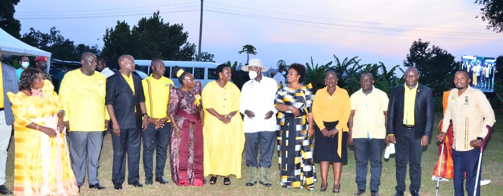 PRESIDENTI MUSEVENI WITH THE NRM LEADERS DURING LEADERS ENGAGEMENT OF GREATER MUKONO SUB REGION